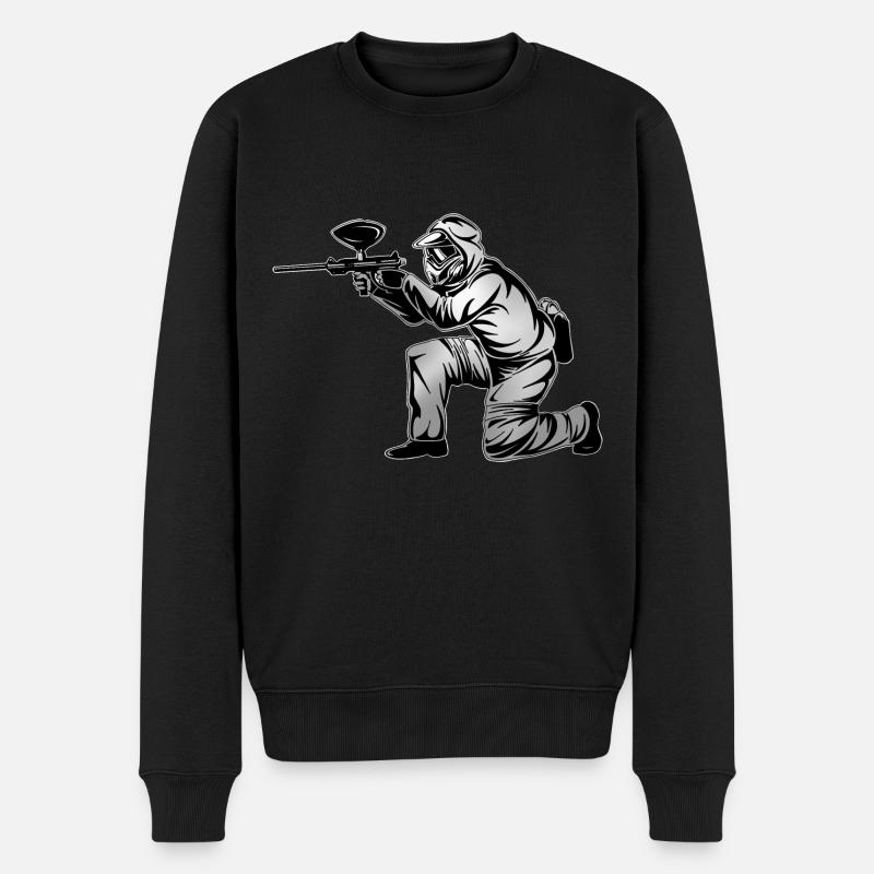 Paintball - Männer Premium Bio Pullover - Schwarz