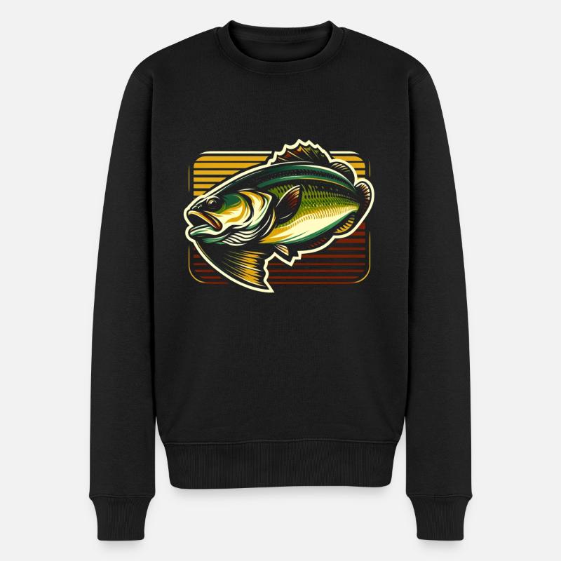 Poisson bar - Pull Premium bio Homme - noir