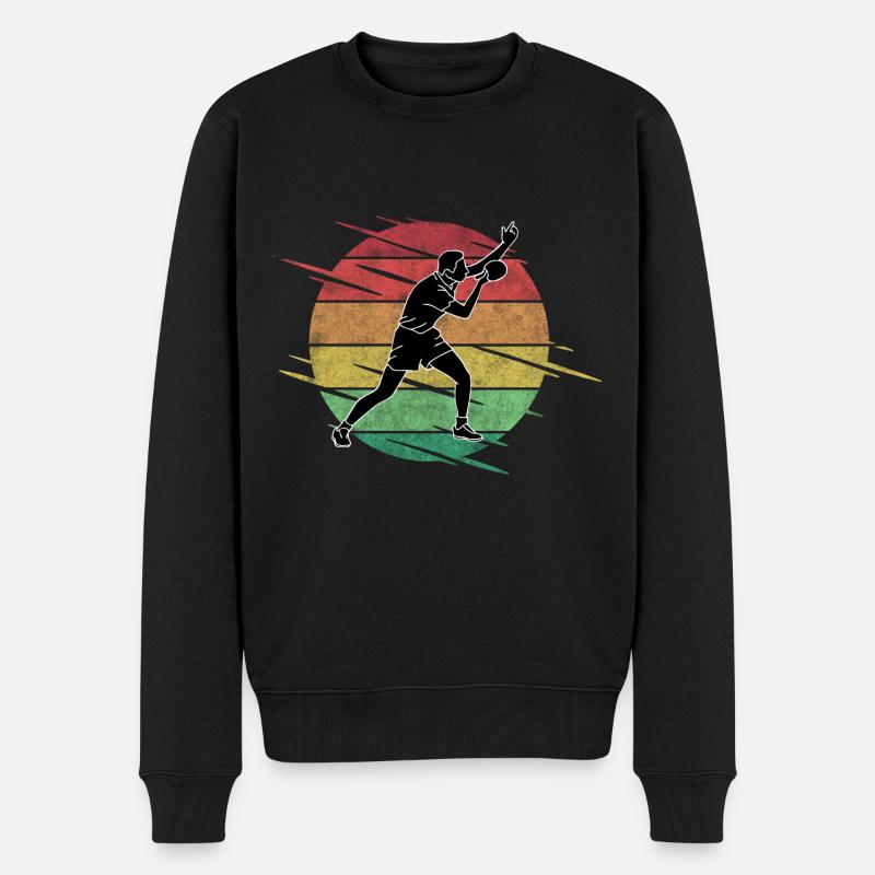 Tischtennis - Männer Premium Bio Pullover - Schwarz
