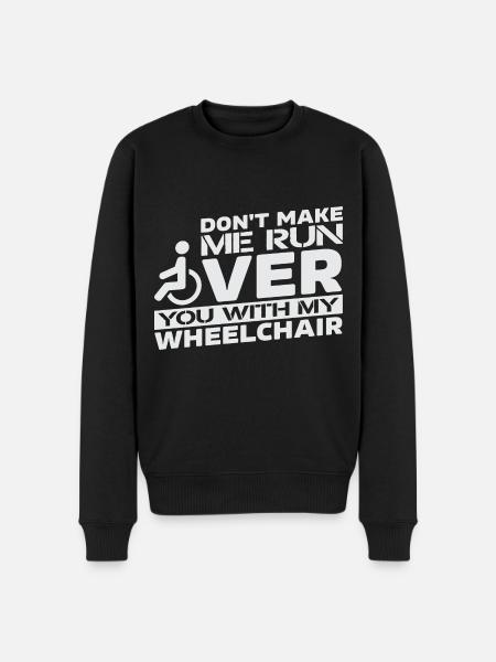 Rollstuhl Rollstuhlfahrer Rollstuhlfahrerin Rolli - Männer Premium Bio Pullover - Schwarz