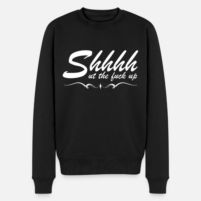 Pssst... Und das zum Teufel - Männer Premium Bio Pullover - Schwarz