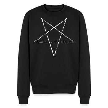 Pentagram - Men's Premium Organic Jumper - black - Front - Nico (187cm)