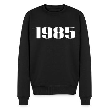 1985 - Geschenk geboren im Jahr 1985 - Männer Premium Bio Pullover - Schwarz - Vorne - Nico (187cm)