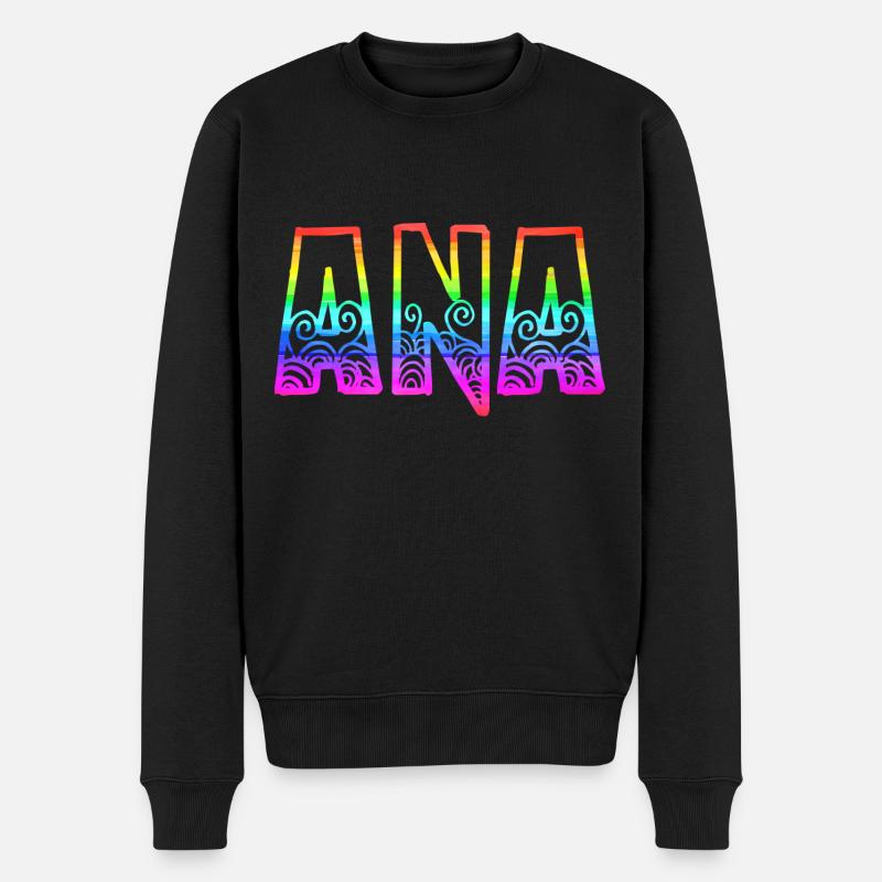 ana rs regenbogen - Männer Premium Bio Pullover - Schwarz