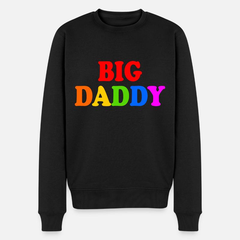 Big daddy - Männer Premium Bio Pullover - Schwarz
