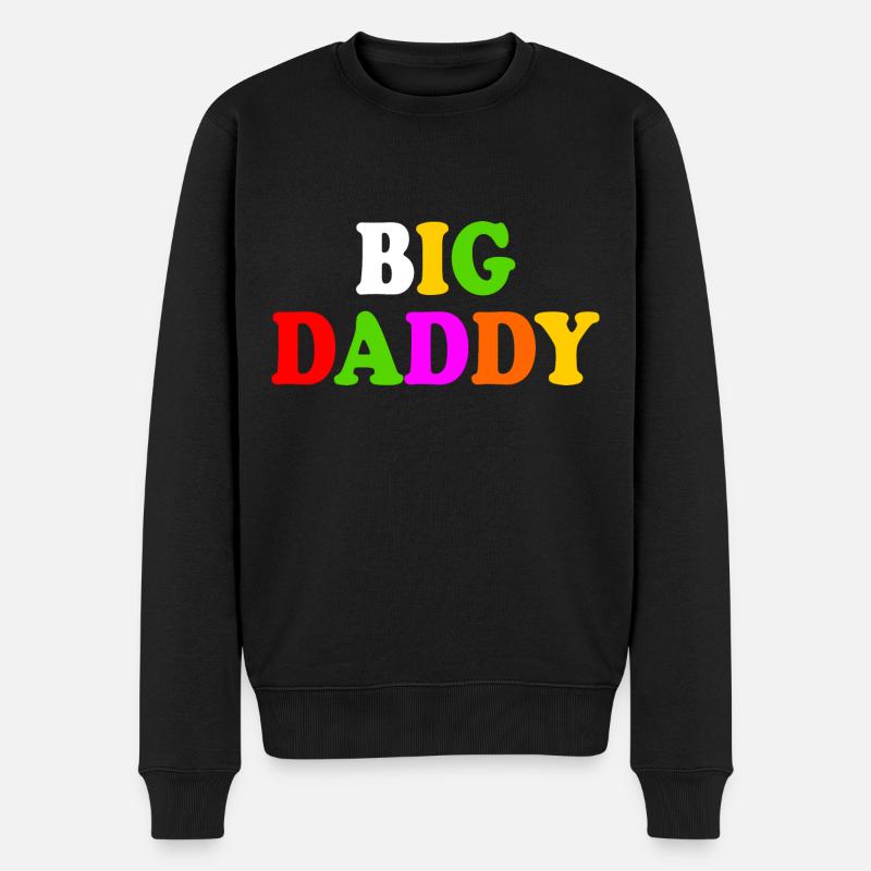 Big daddy - Männer Premium Bio Pullover - Schwarz