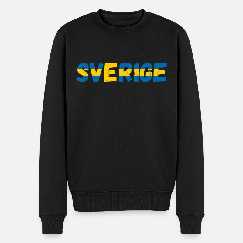 Sverige Schweden - Männer Premium Bio Pullover - Schwarz