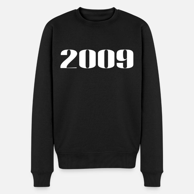 2009 - Geschenk geboren im Jahr 2009 - Männer Premium Bio Pullover - Schwarz