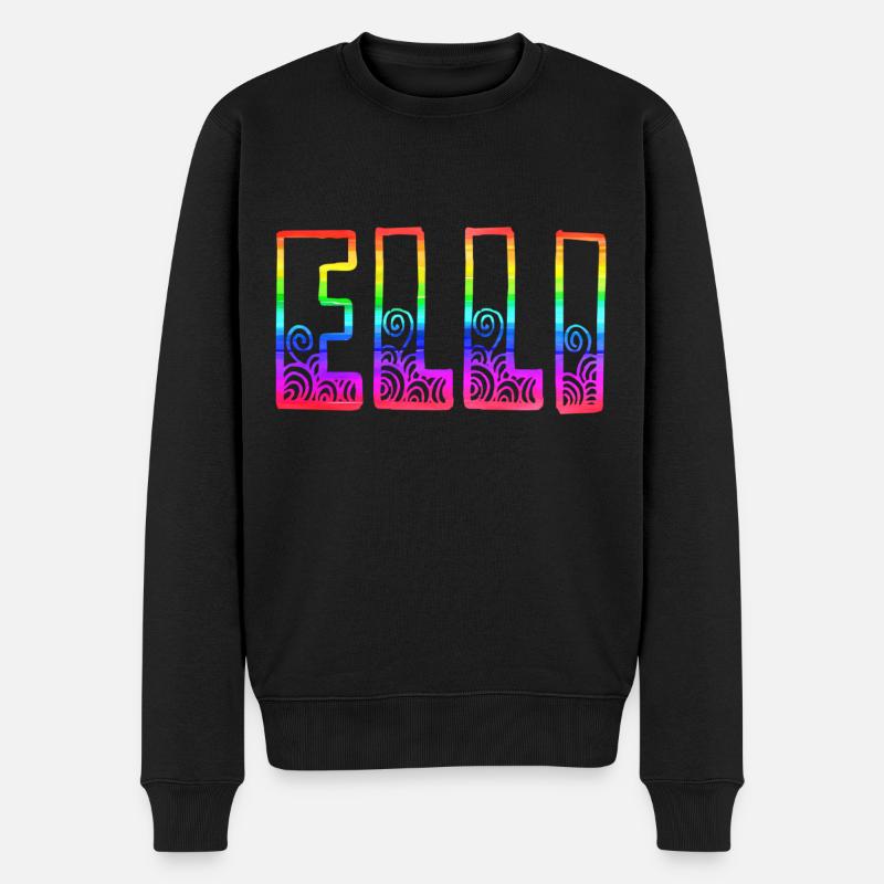 elli rs arc-en-ciel - Pull Premium bio Homme - noir