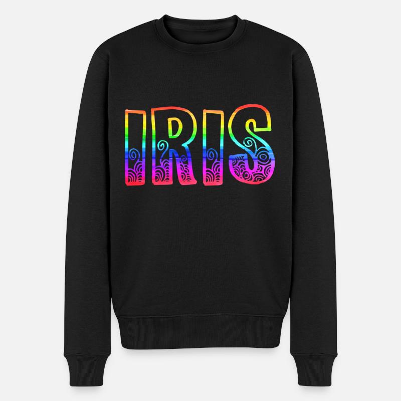 iris rs regenbogen - Männer Premium Bio Pullover - Schwarz