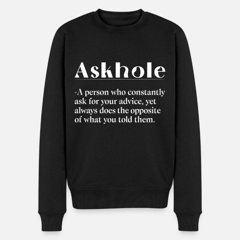 Trou d’askhole - Pull Premium bio Homme - noir