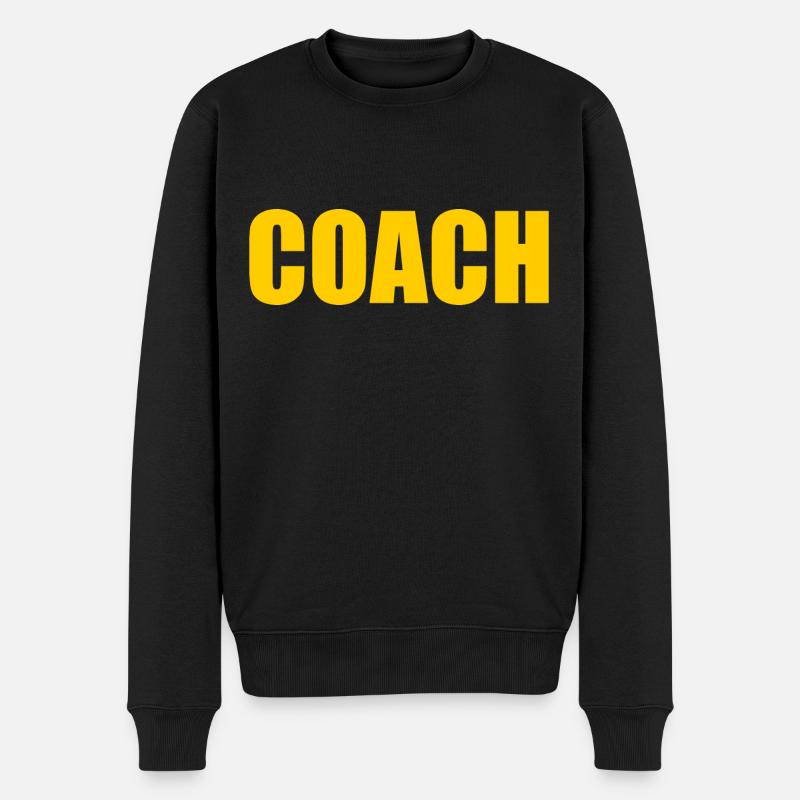 Coach - Männer Premium Bio Pullover - Schwarz