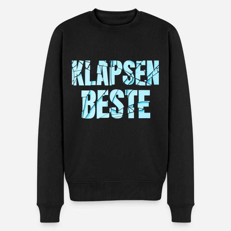 Klapsenbeste Klapse Psychiatrie Sprüche Geschenk - Männer Premium Bio Pullover - Schwarz