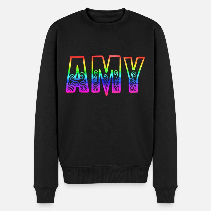 amy rs arc-en-ciel - Pull Premium bio Homme - noir