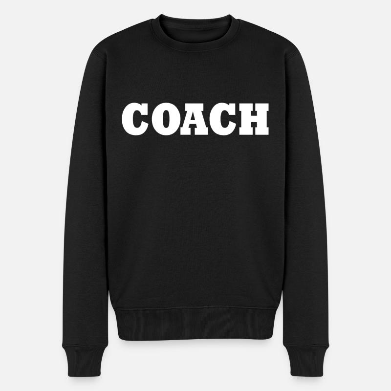 Coach - Männer Premium Bio Pullover - Schwarz