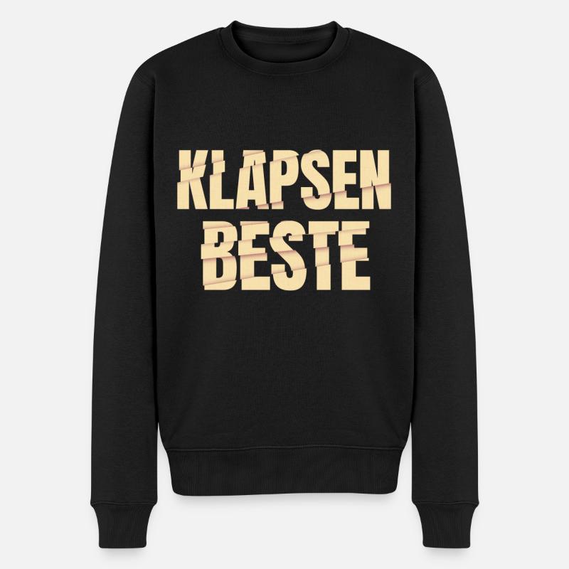 Klapsenbeste Klapse Psychiatrie Sprüche Geschenk - Männer Premium Bio Pullover - Schwarz