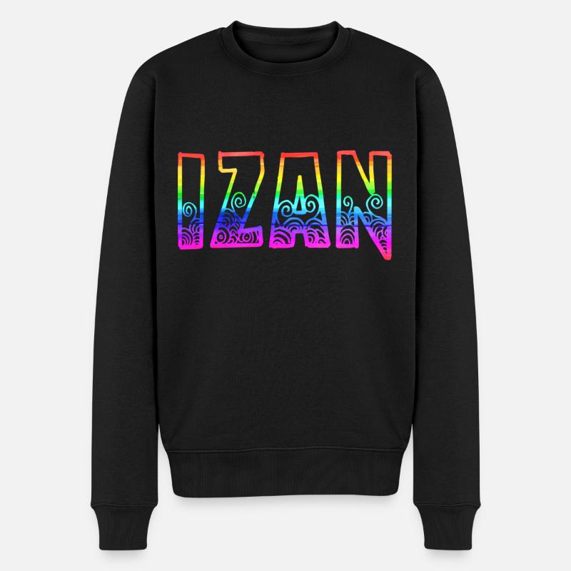 Izan RS Arc-en-ciel - Pull Premium bio Homme - noir