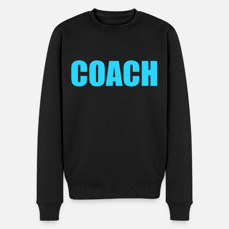 Coach - Premium luomulaatuinen miesten collegepusero - musta