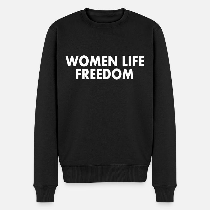 Women life freedom - Männer Premium Bio Pullover - Schwarz