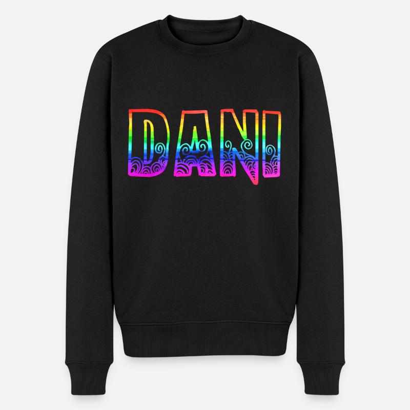 dani rs regenbogen - Männer Premium Bio Pullover - Schwarz