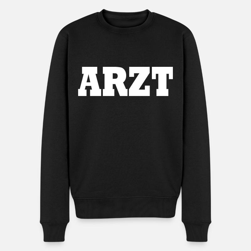 Arzt - Männer Premium Bio Pullover - Schwarz