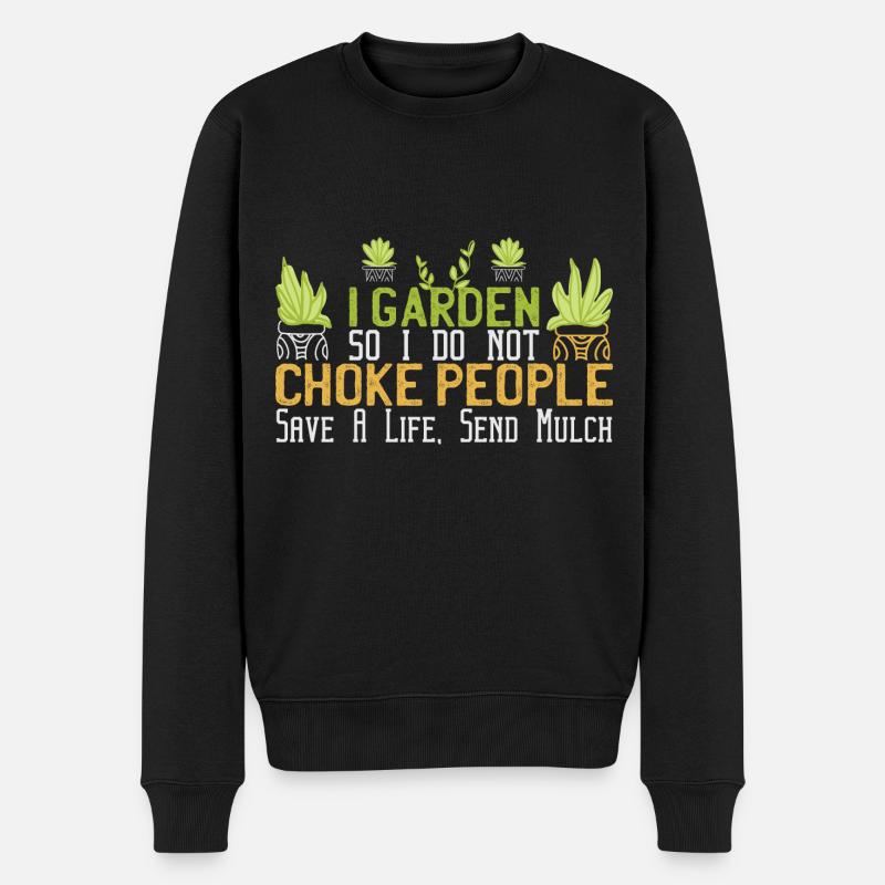 Gartenarbeit Gärtnerei Gärtnern Gartenbau Gärtner - Männer Premium Bio Pullover - Schwarz