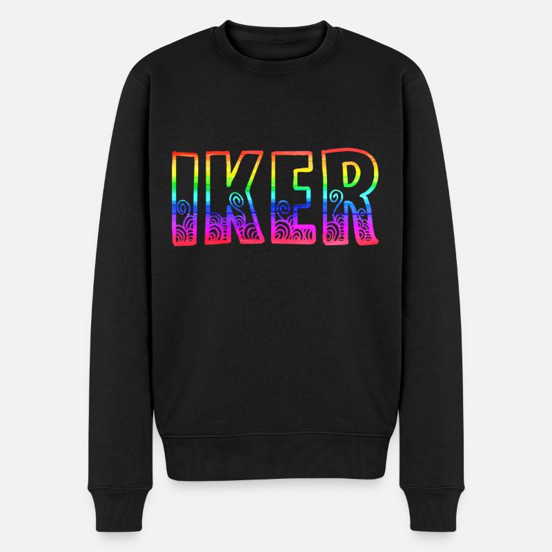 Iker RS Arc-en-ciel - Pull Premium bio Homme - noir