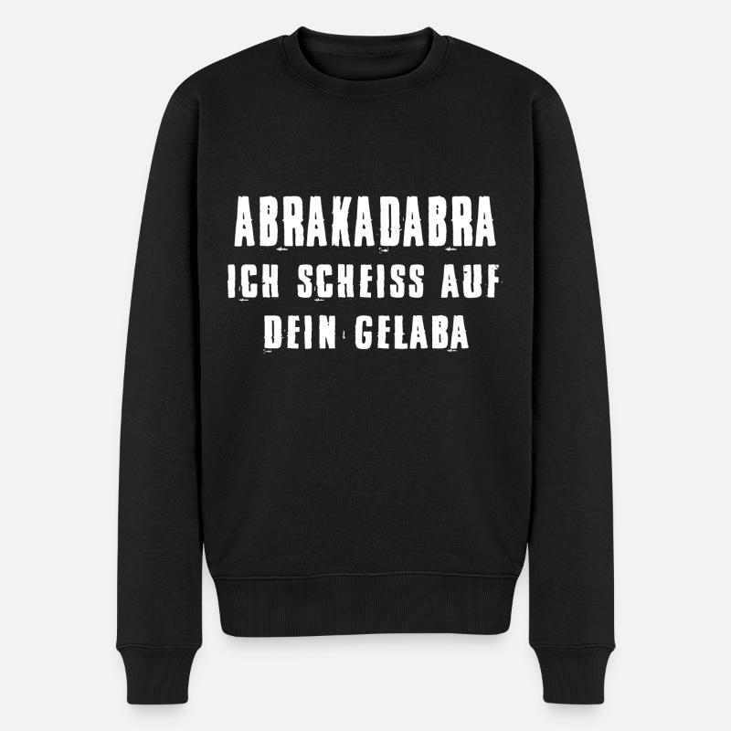 Ich Scheiss Auf Dein Gelaba Ironie Spruch Witzig - Männer Premium Bio Pullover - Schwarz