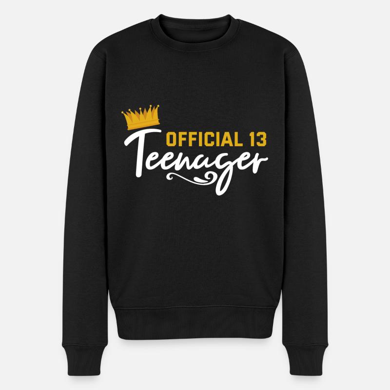 Adolescente Official 13 - Pull Premium bio Homme - noir