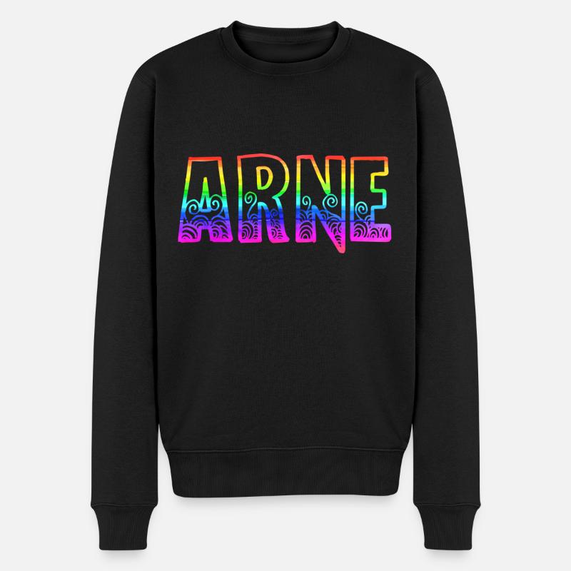 arne rs arc-en-ciel - Pull Premium bio Homme - noir