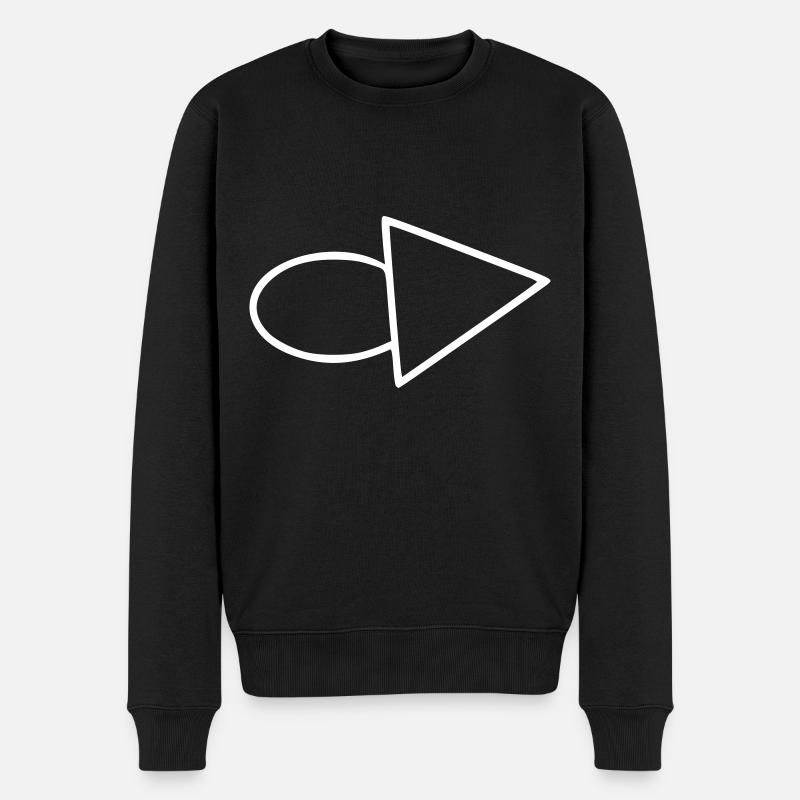 Flèche dessin esquisse blanc - Pull Premium bio Homme - noir