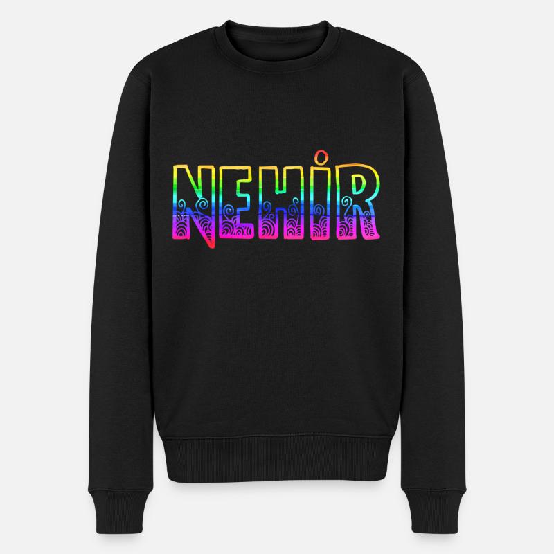 nehir rs regenbogen - Männer Premium Bio Pullover - Schwarz