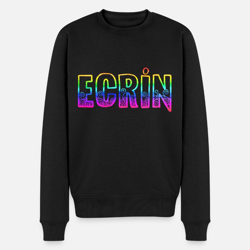 ECRIN RS Rainbow - Men's Premium Organic Jumper - black