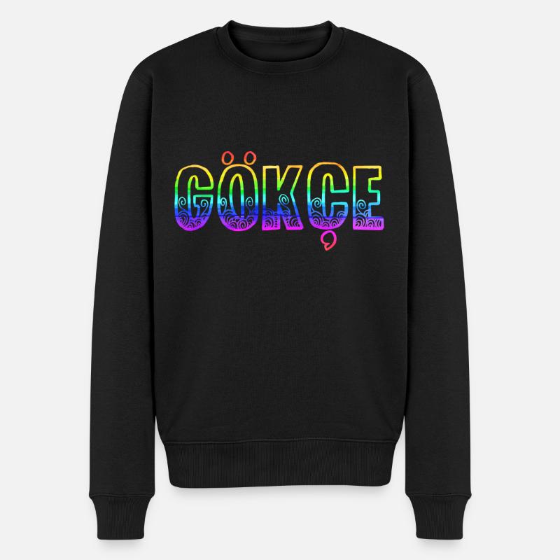 gökçe rs regenbogen - Männer Premium Bio Pullover - Schwarz