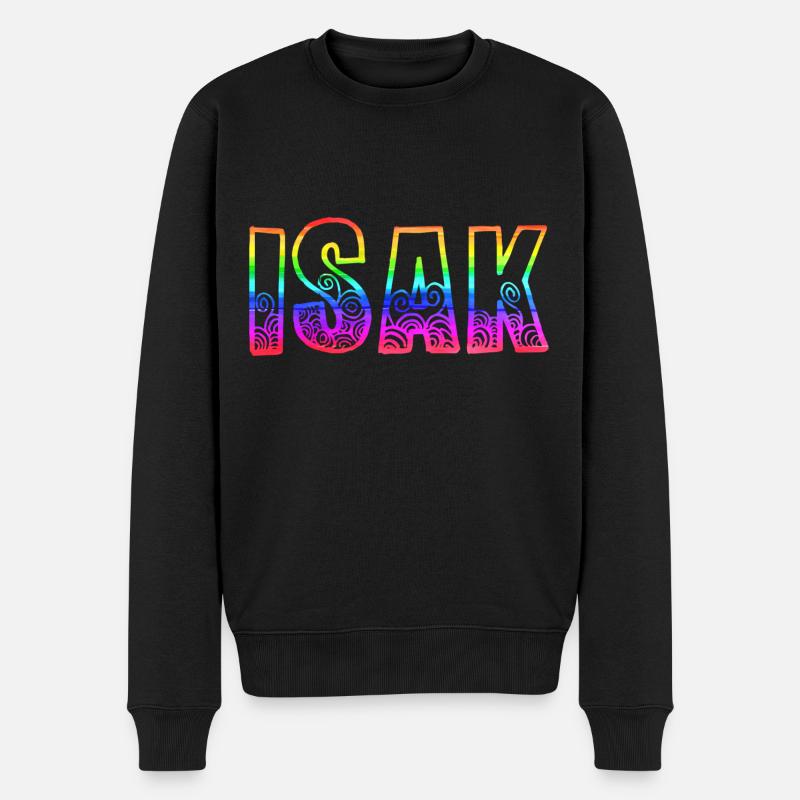 isak rs arc-en-ciel - Pull Premium bio Homme - noir