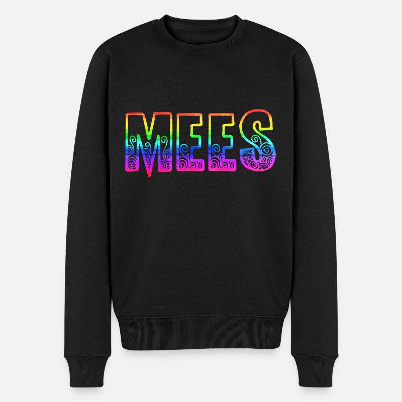 mees rs regenbogen - Männer Premium Bio Pullover - Schwarz