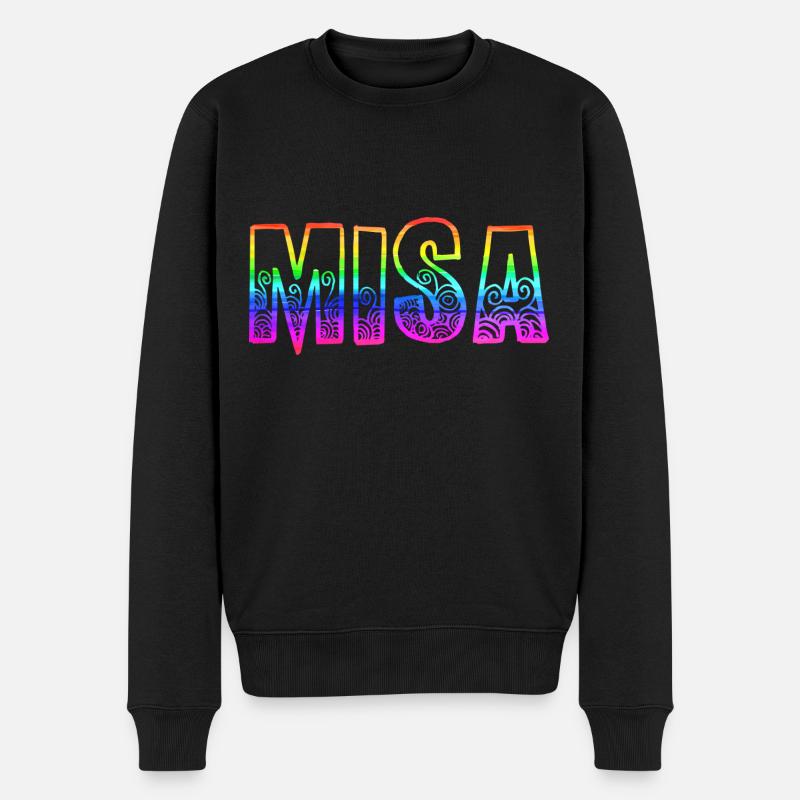 Misa RS Arc-en-ciel - Pull Premium bio Homme - noir