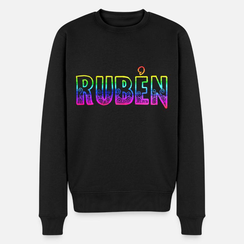 Rubén RS Arc-en-ciel - Pull Premium bio Homme - noir