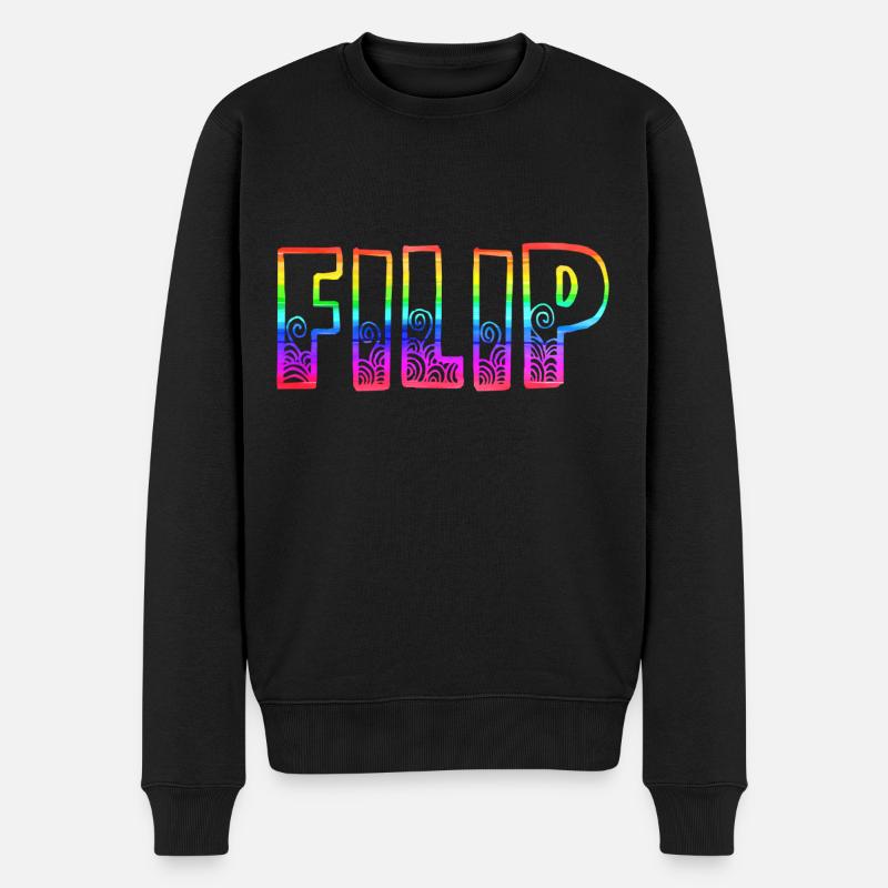 filip rs arc-en-ciel - Pull Premium bio Homme - noir