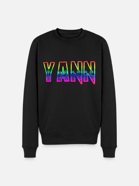yann rs rainbow - Men's Premium Organic Jumper - black