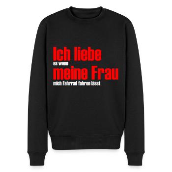 Ich Liebe meine Frau - Männer Premium Bio Pullover - Schwarz - Vorne - Nico (187cm)