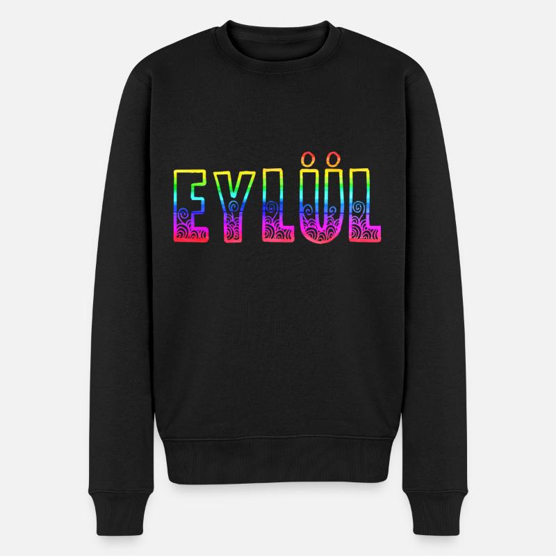 Eylül RS Arc-en-ciel - Pull Premium bio Homme - noir