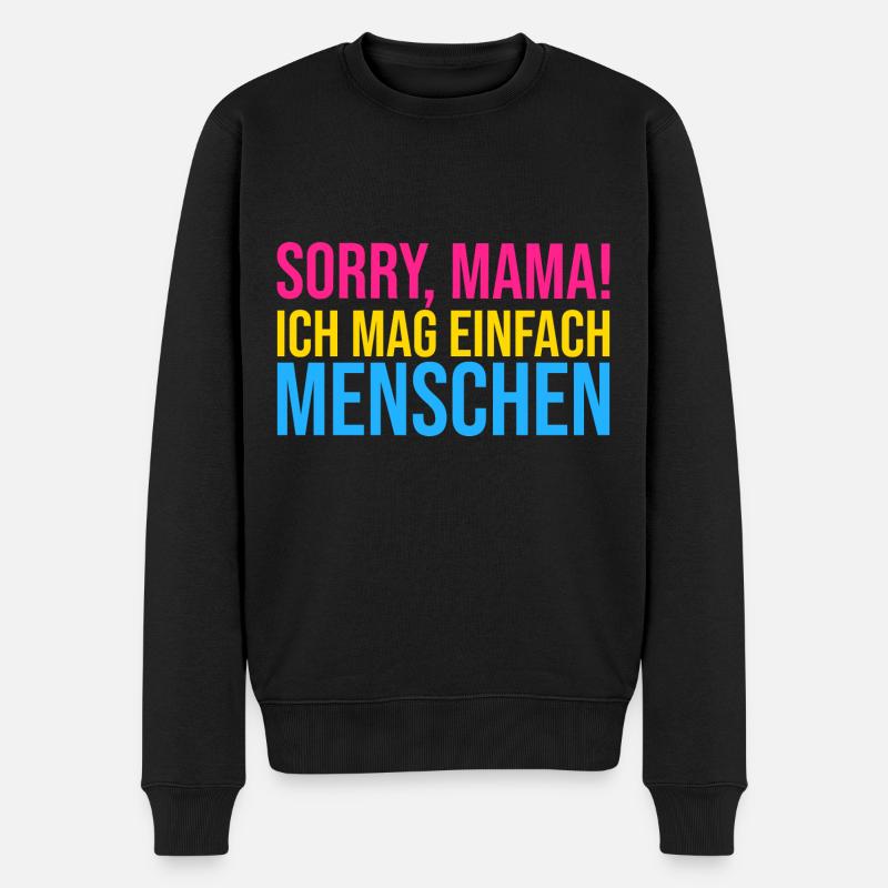 Pansexuell Regenbogenflagge - Männer Premium Bio Pullover - Schwarz