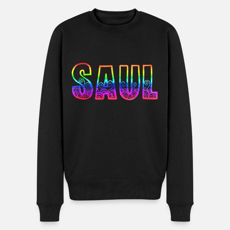 saul rs regenbogen - Männer Premium Bio Pullover - Schwarz
