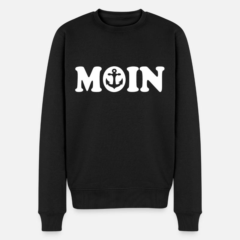 Moin - Männer Premium Bio Pullover - Schwarz