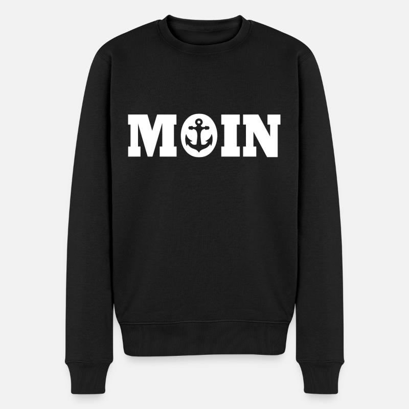 Moin - Männer Premium Bio Pullover - Schwarz