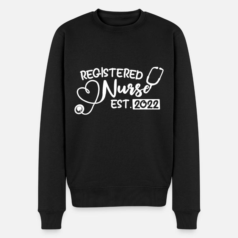 Krankenschwester - Männer Premium Bio Pullover - Schwarz