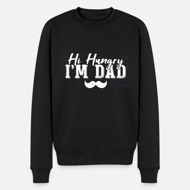 Salut affamé, je suis papa - Pull Premium bio Homme - noir
