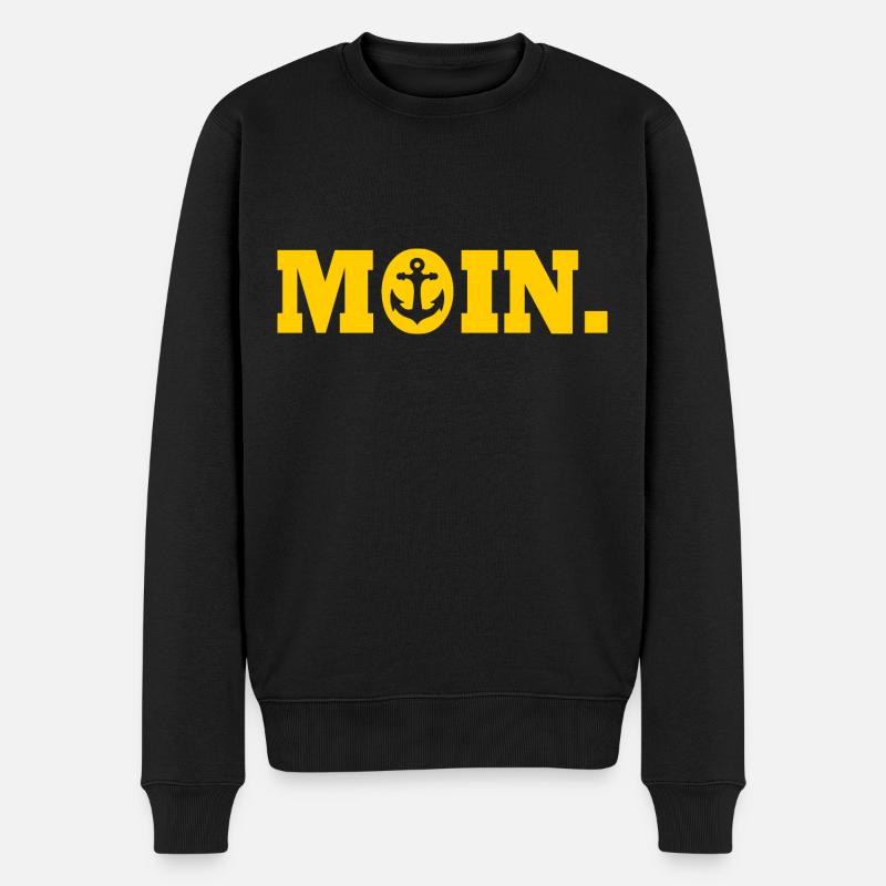 Moin - Männer Premium Bio Pullover - Schwarz