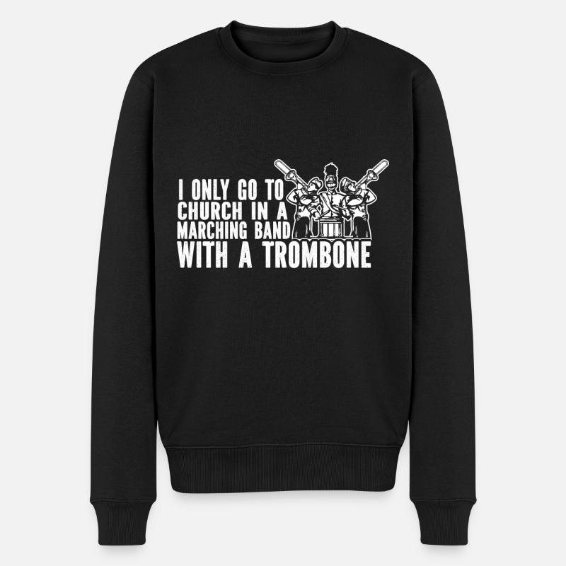 Posaune - Männer Premium Bio Pullover - Schwarz